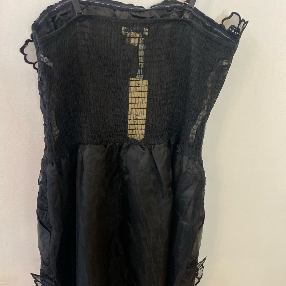NWT Lucy Paris Black Lace Appliqué Cocktail Dress - Picture 7 of 16